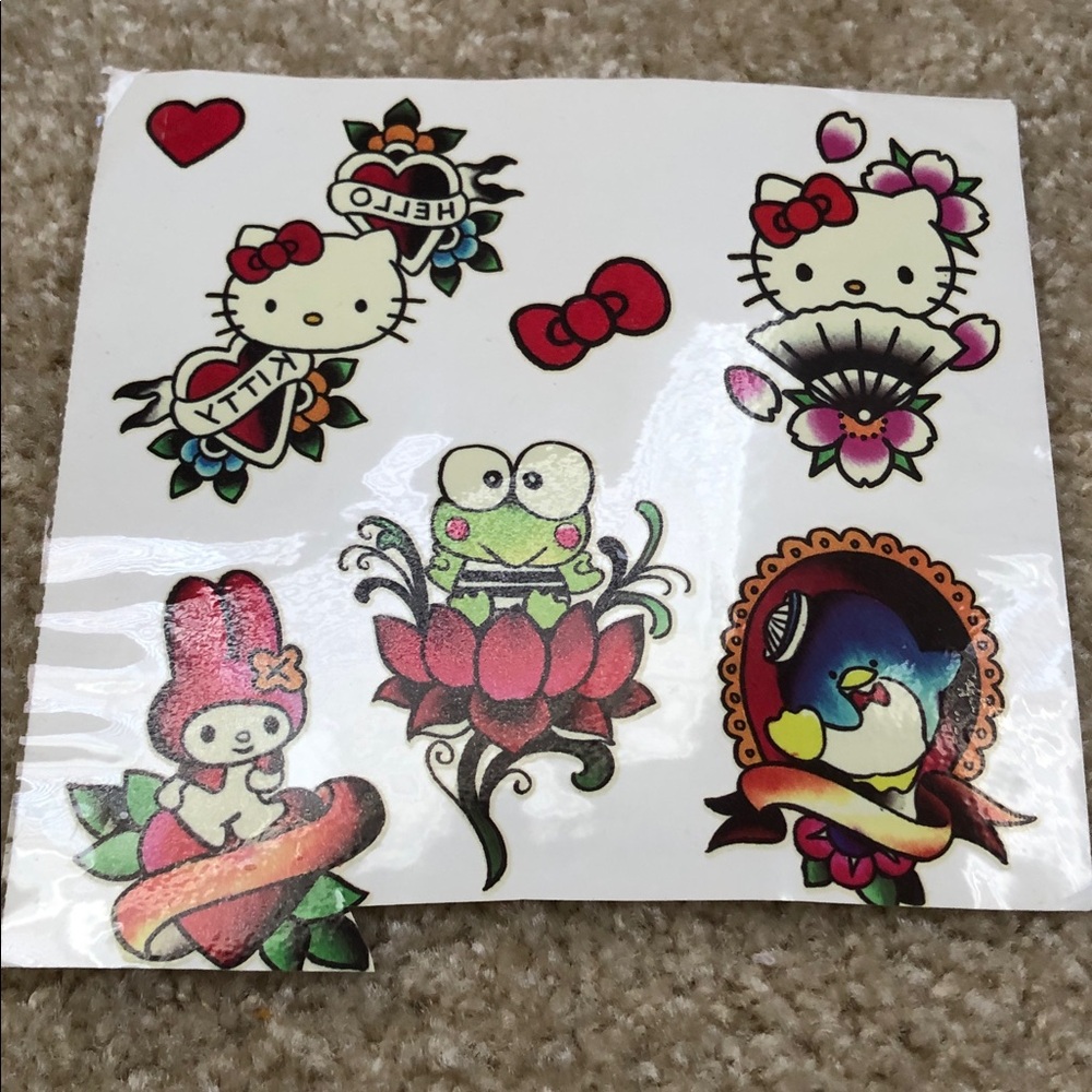 Sanrio Hello Kitty Tattoos W/Ed Hardy Vibe 7 Different Designs